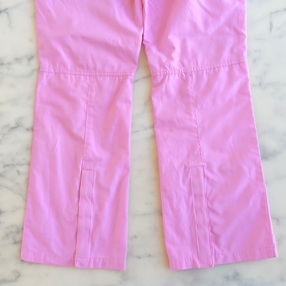 Cotton Nylon Pant w/Multicolor Crystals/Embroidered Flowers & Back Leg Opening. - Picture 7 of 8